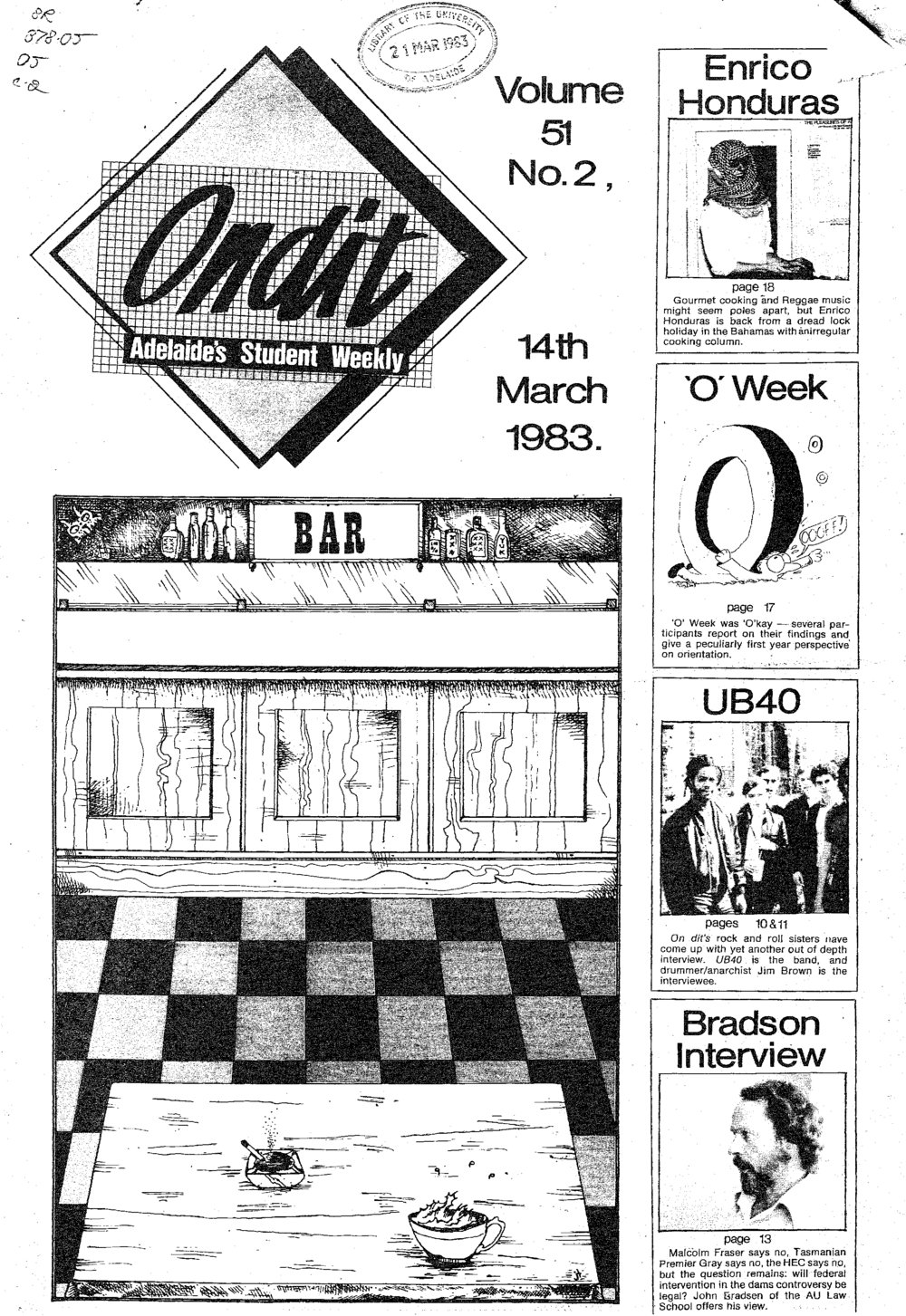 On Dit. Volume 51, Issue 2