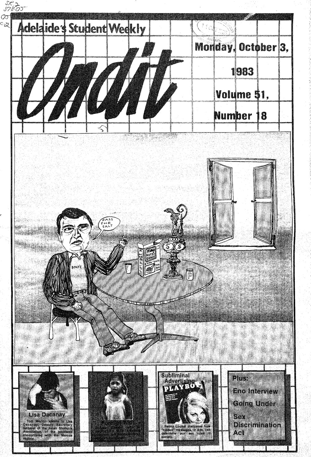 On Dit. Volume 51, Issue 18