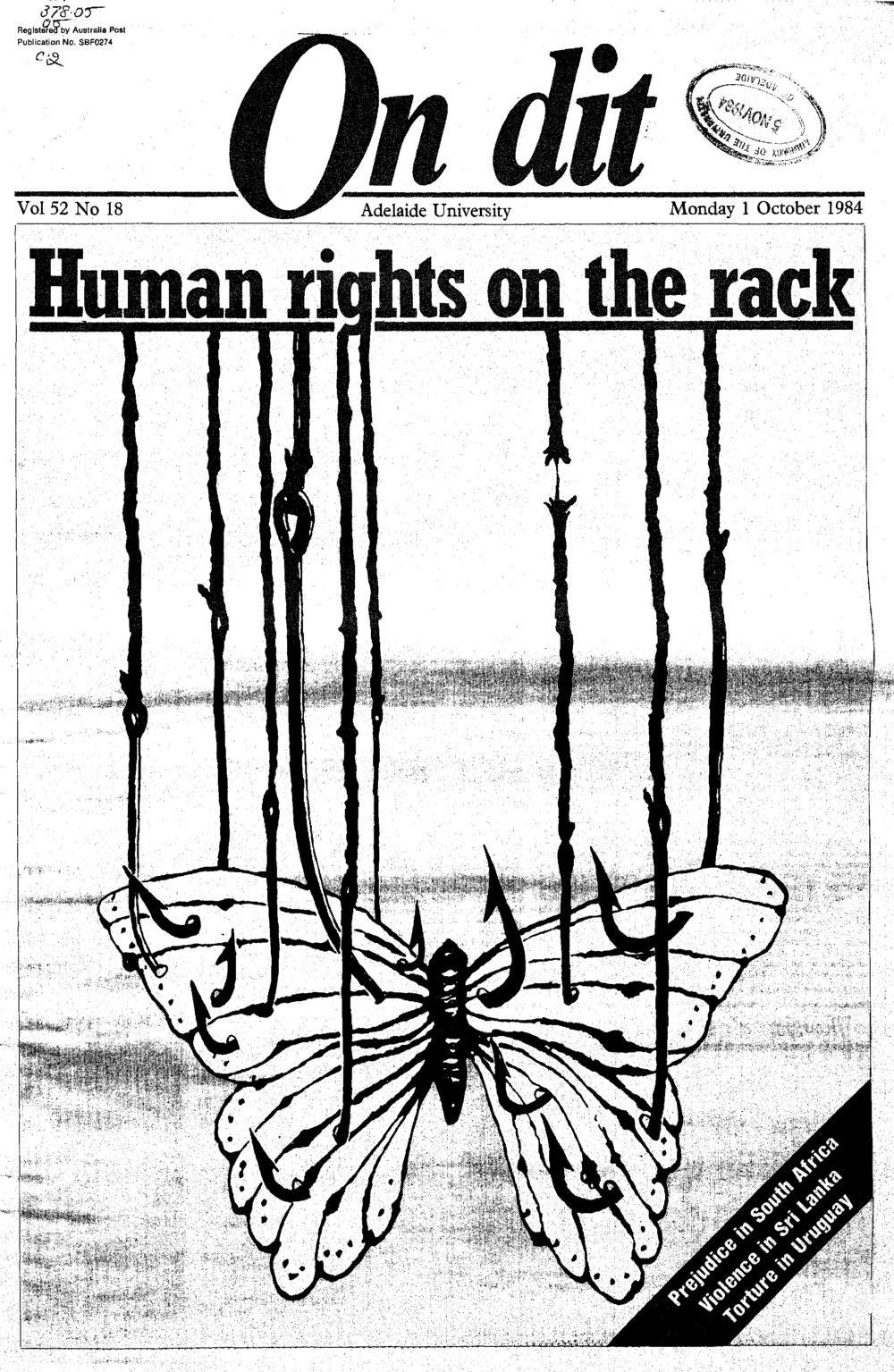 On Dit. Volume 52, Issue 18