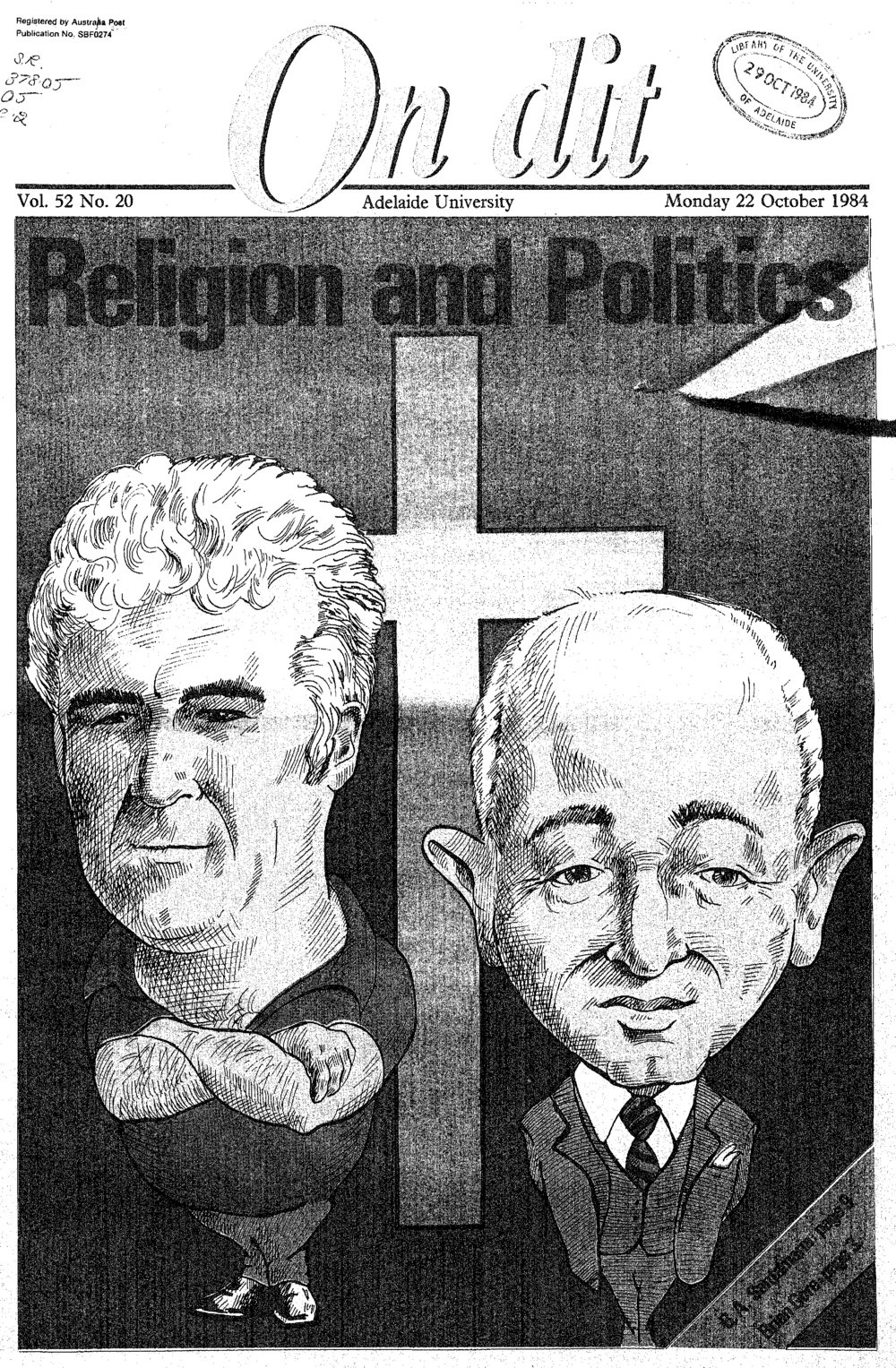 On Dit. Volume 52, Issue 20