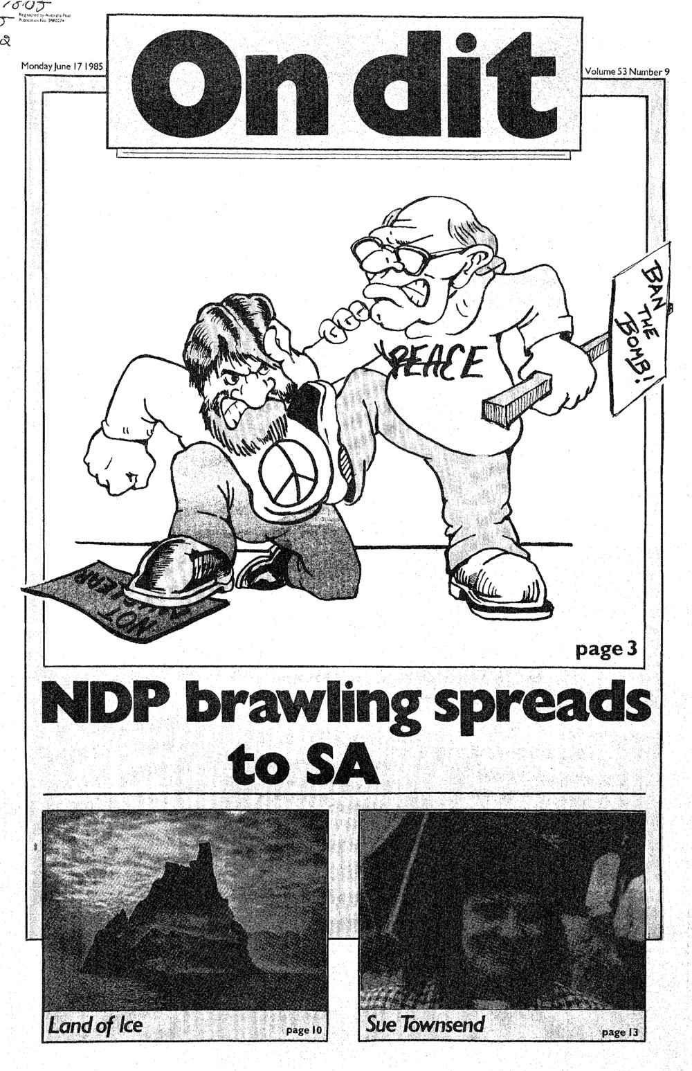 On Dit. Volume 53, Issue 9