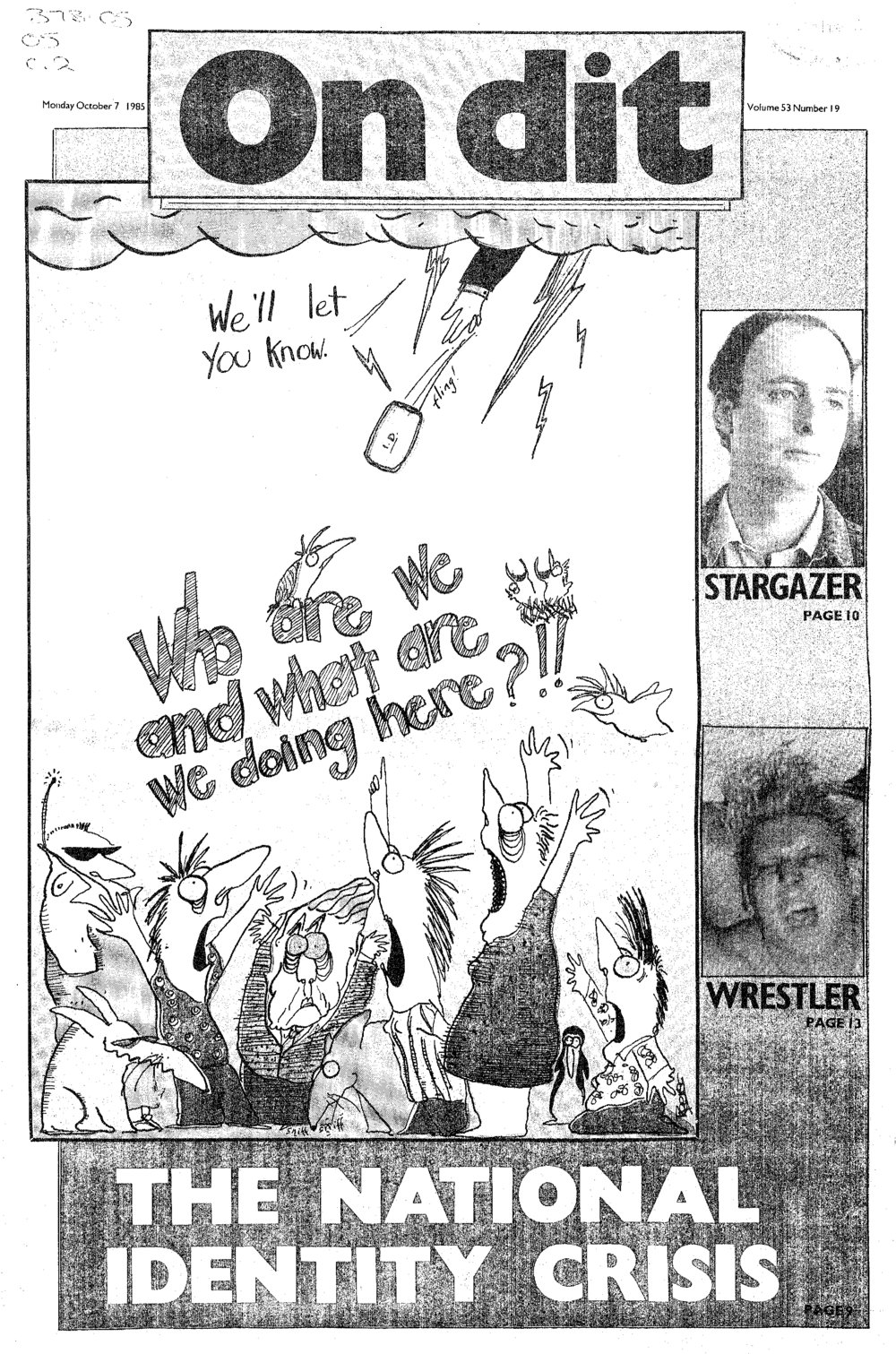 On Dit. Volume 53, Issue 19