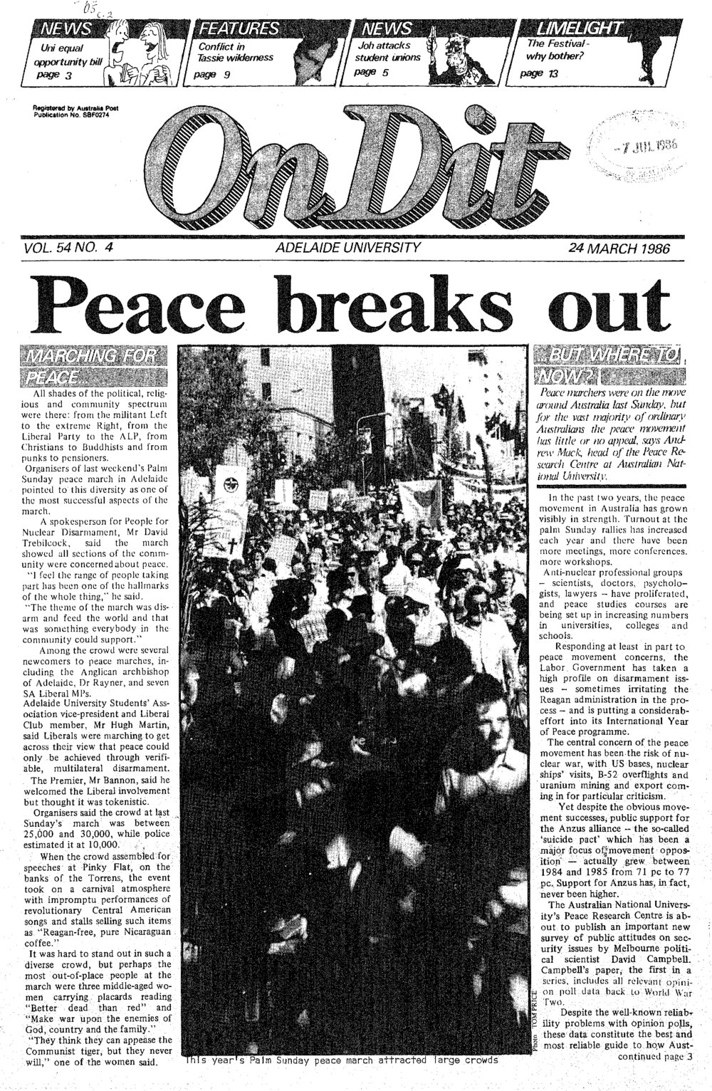 On Dit. Volume 54, Issue 4