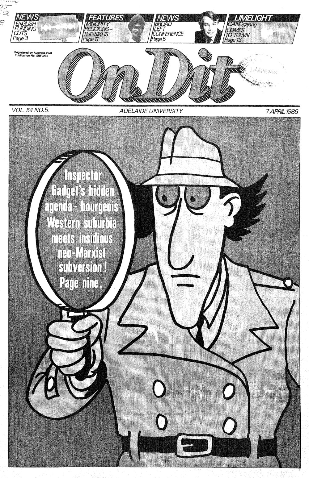 On Dit. Volume 54, Issue 5