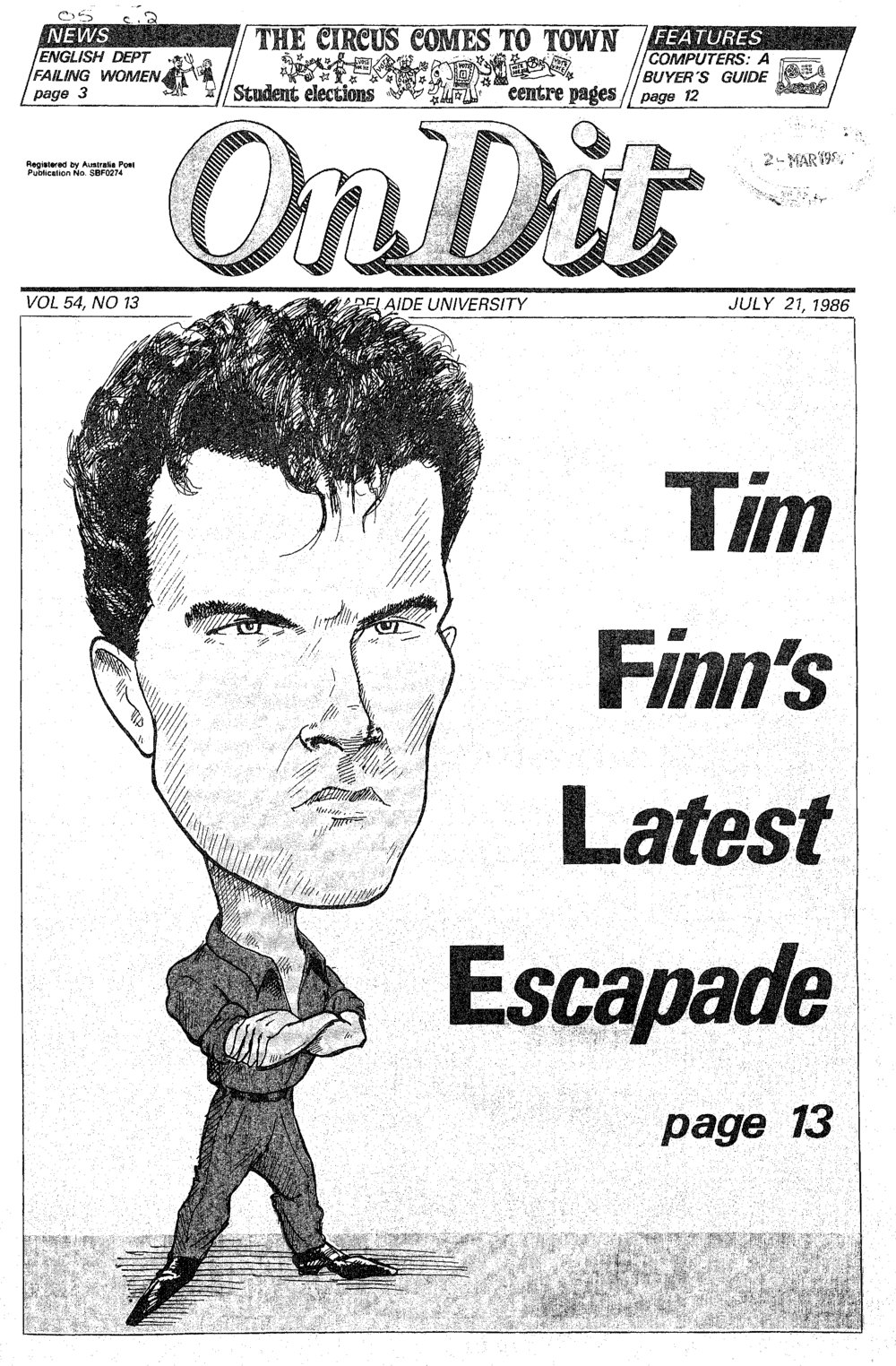 On Dit. Volume 54, Issue 13