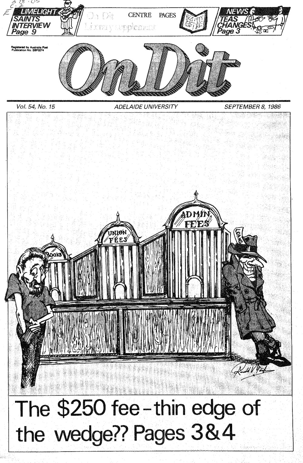 On Dit. Volume 54, Issue 15