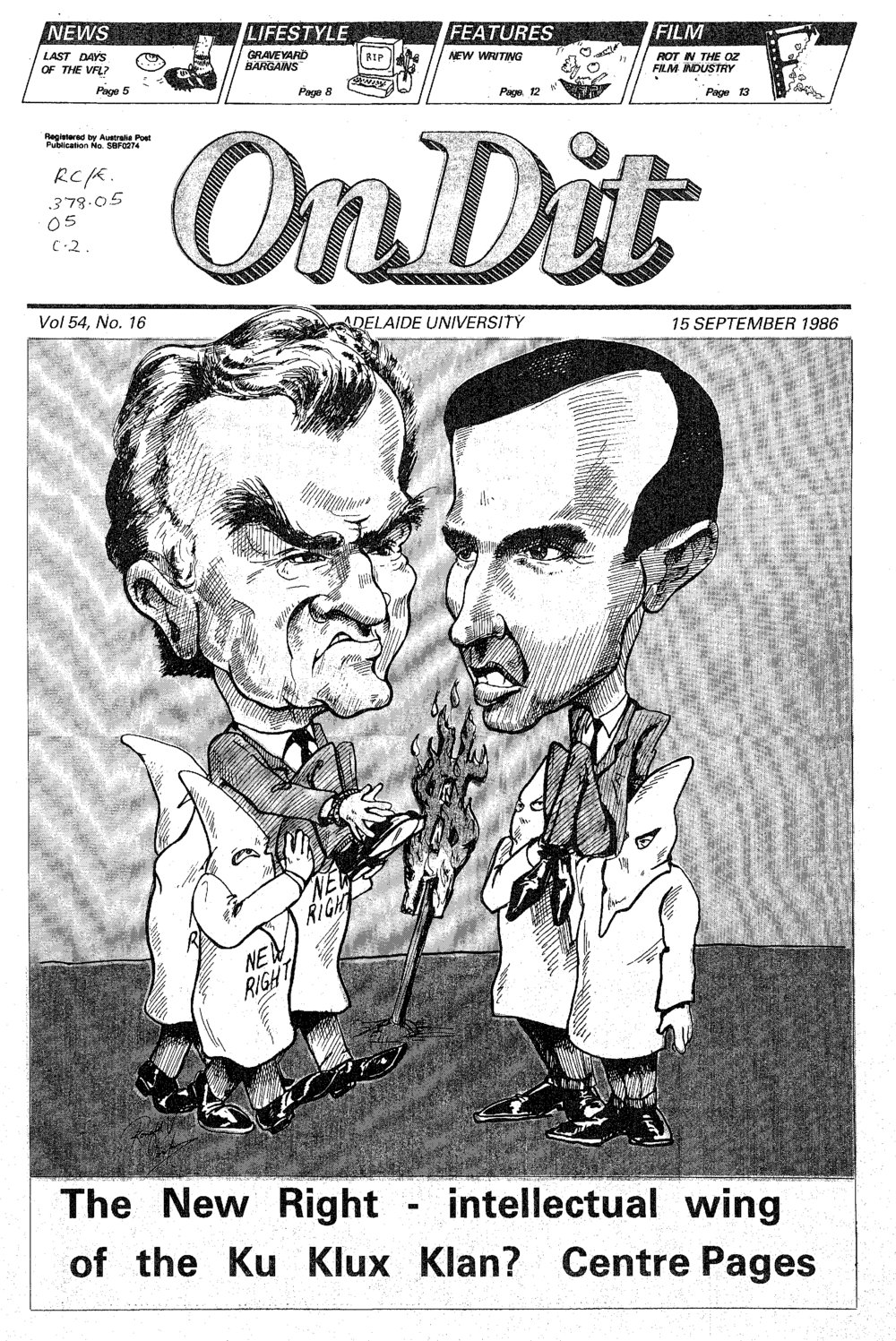 On Dit. Volume 54, Issue 16