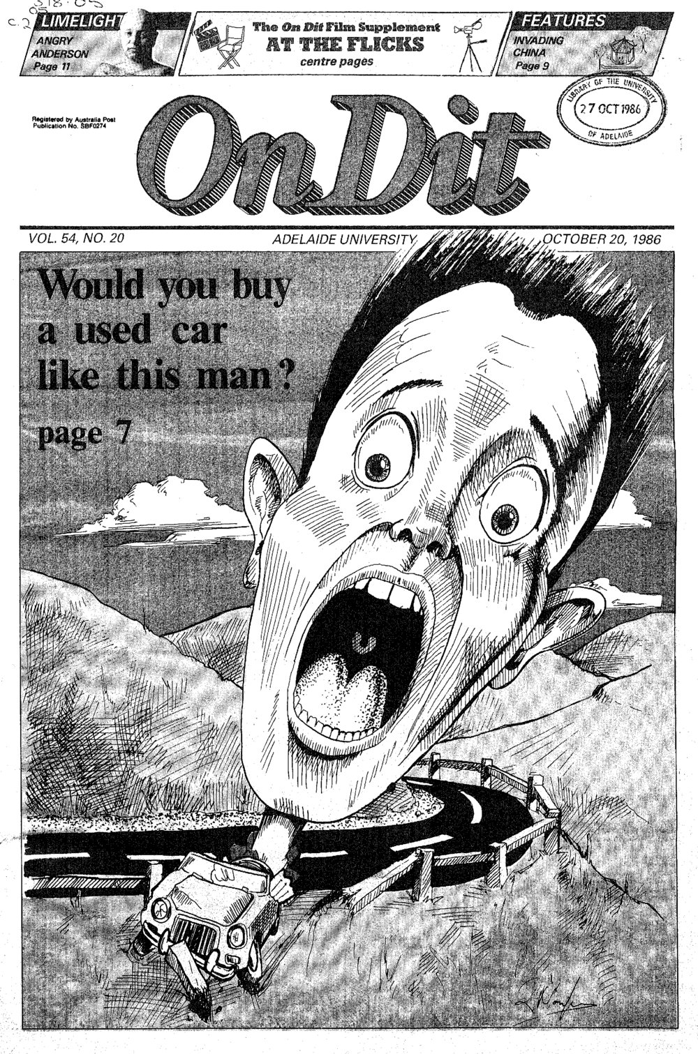 On Dit. Volume 54, Issue 20