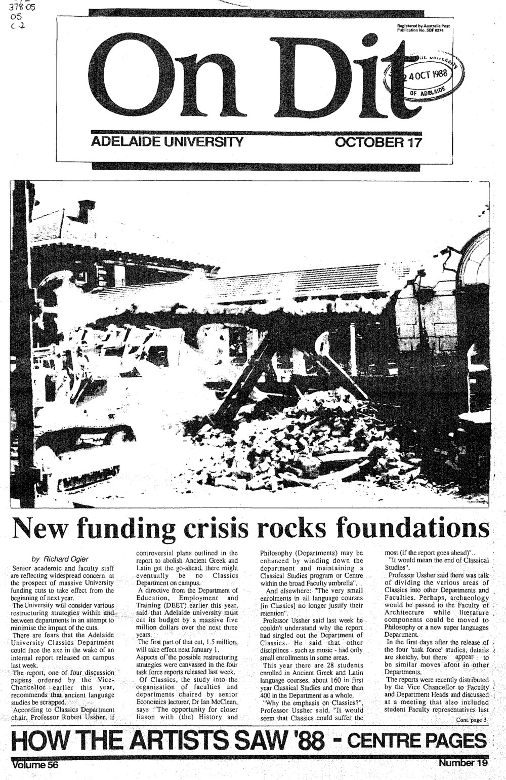 On Dit. Volume 56, Issue 19