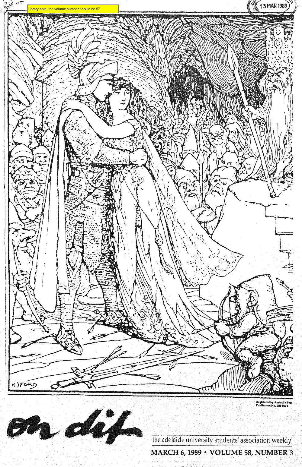 On Dit. Volume 57, Issue 3