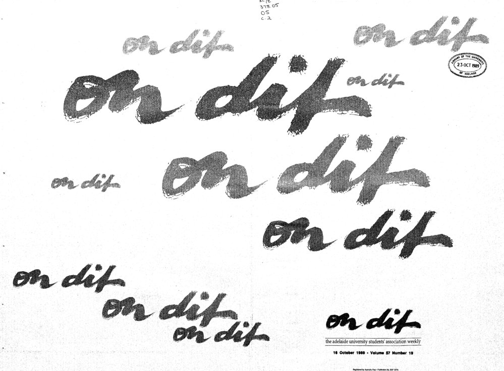 On Dit. Volume 57, Issue 19