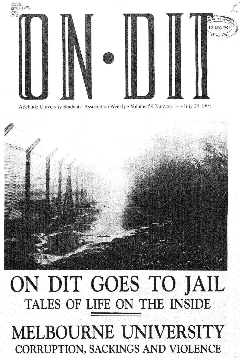 On Dit. Volume 59, Issue 14
