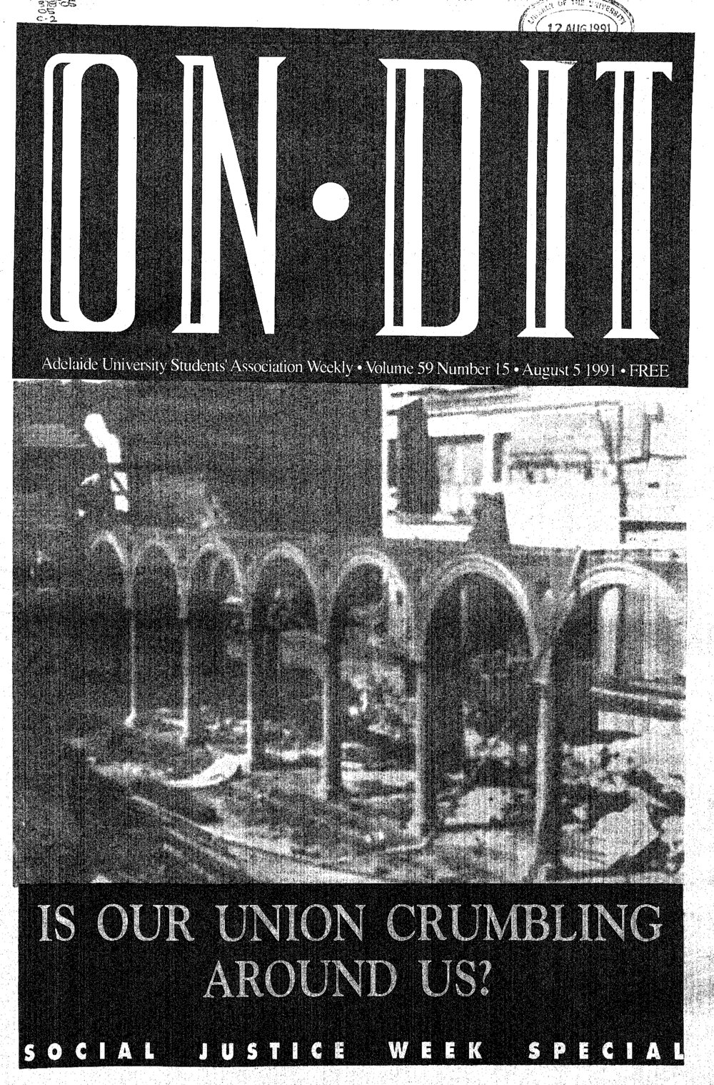On Dit. Volume 59, Issue 15