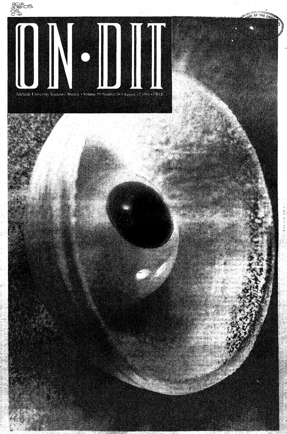 On Dit. Volume 59, Issue 16