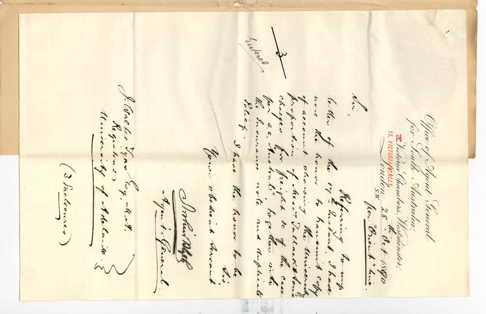 Agent General - London - Tallack and Sons charges for freight