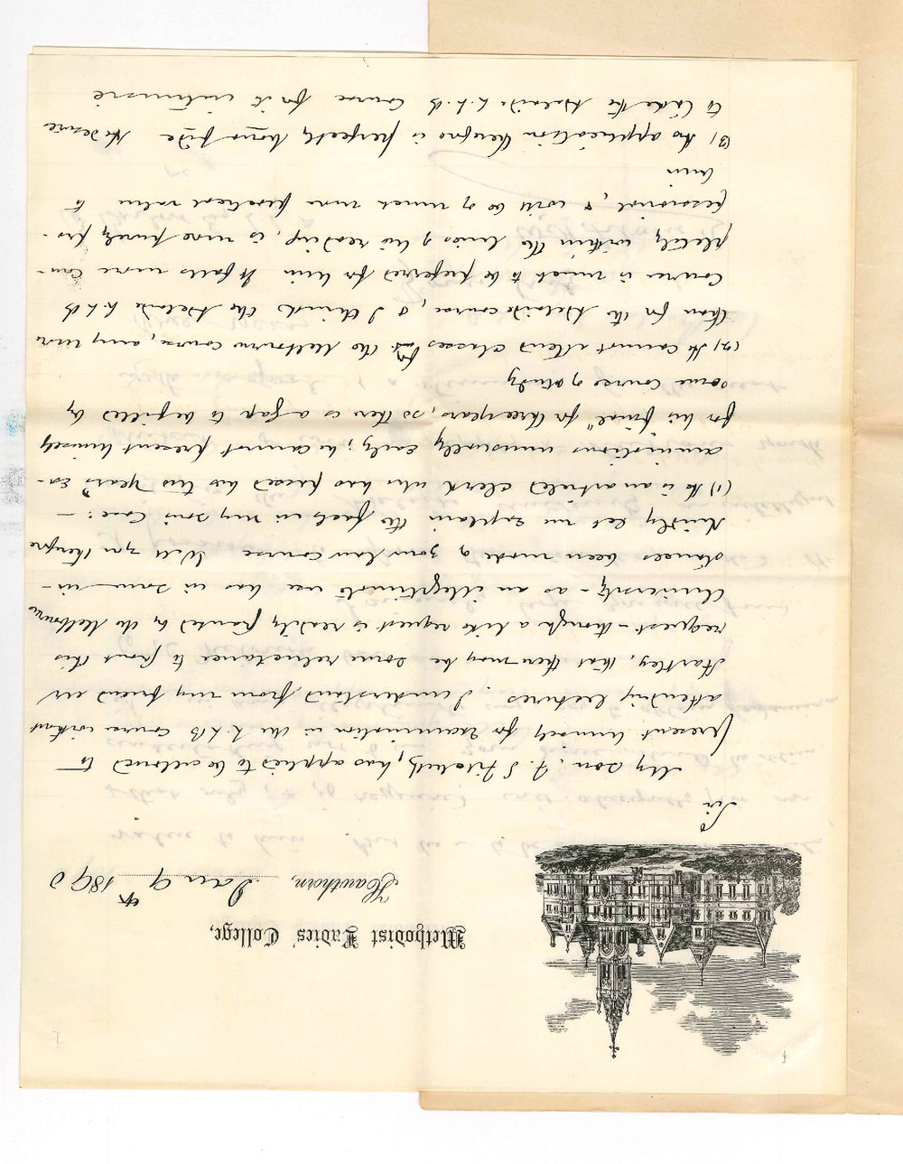 W H Fitchett - Victoria - to Dr William Barlow - Supporting application of his son for admission to Law Course with exemption from Lectures