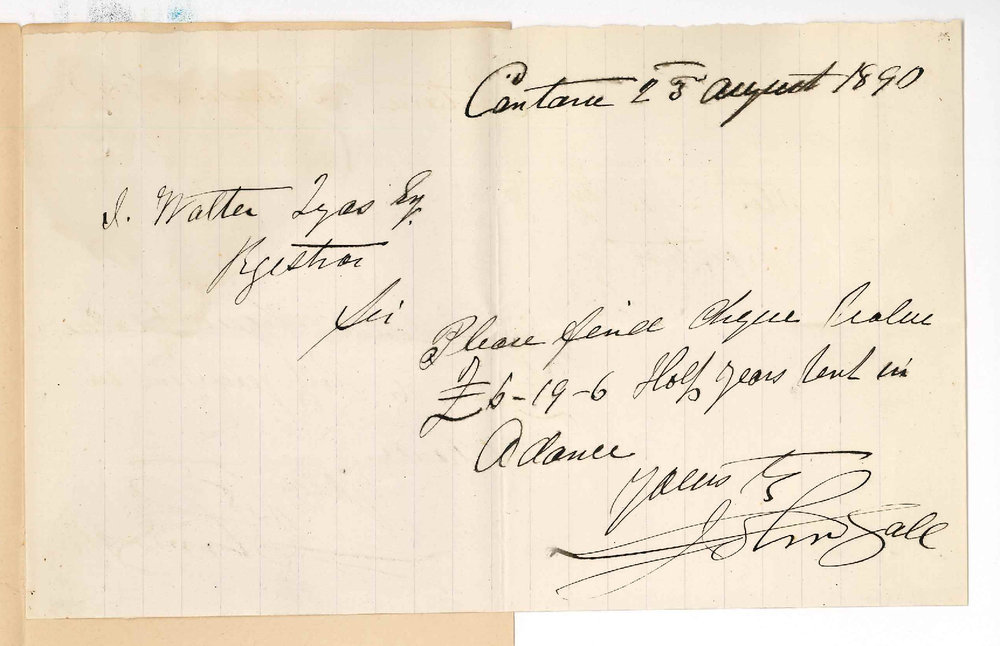 John Gall - Cantara - Payment of rent