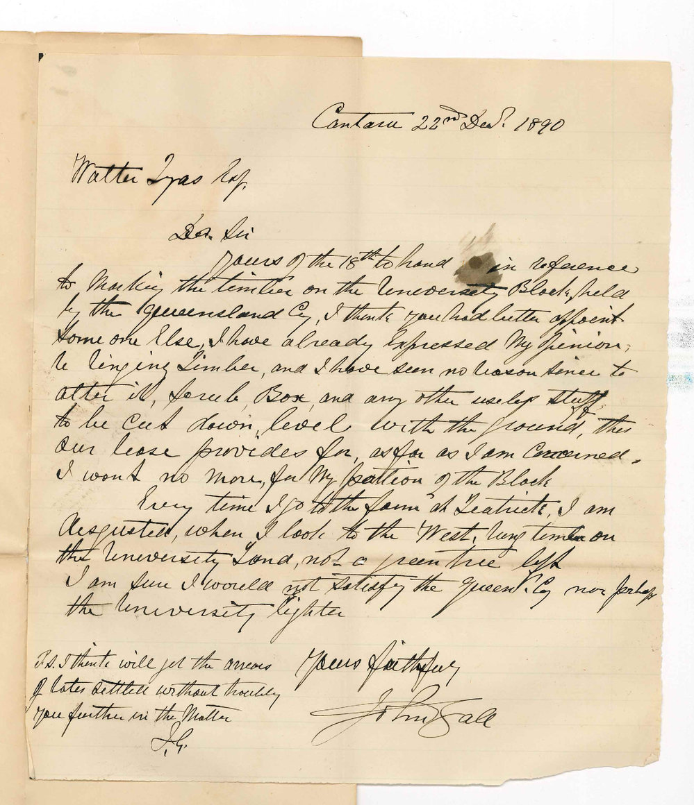 John Gall - Cantara - Queensland Company and timber on Tatiara lands