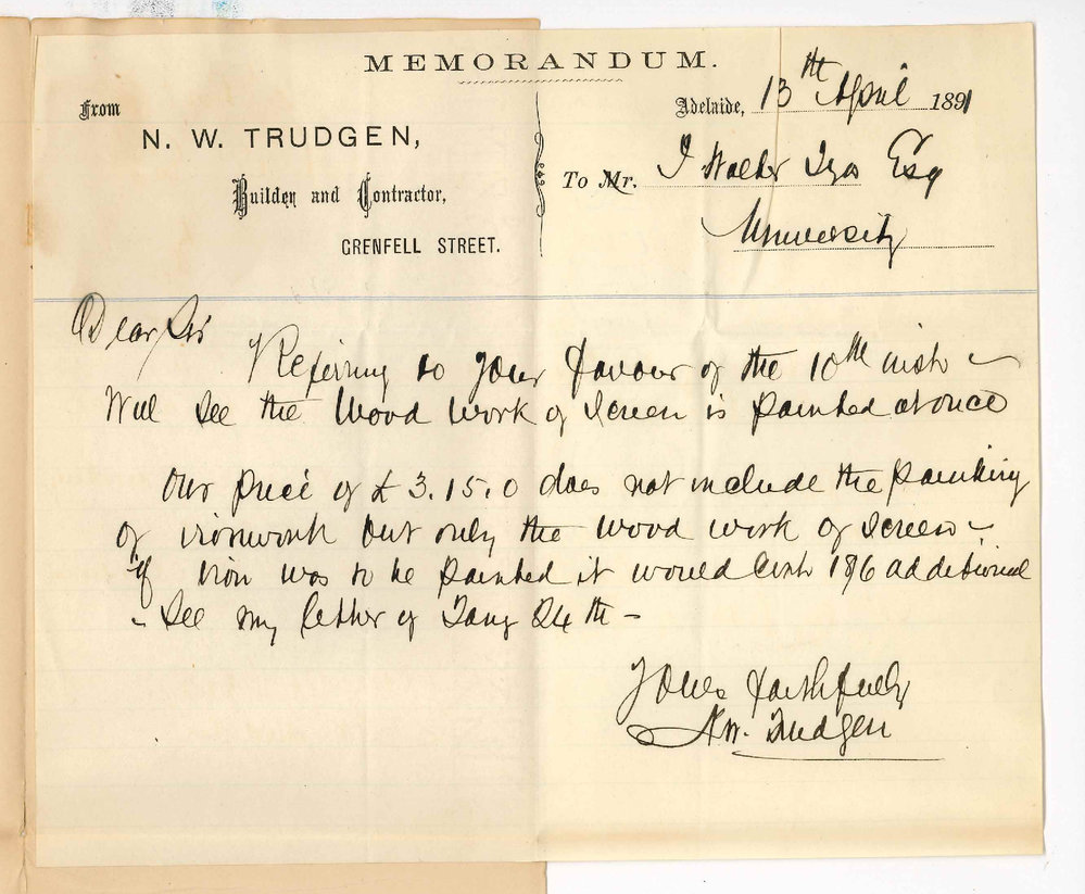 Nicholas W Trudgen - Adelaide - Painting screen at back of building