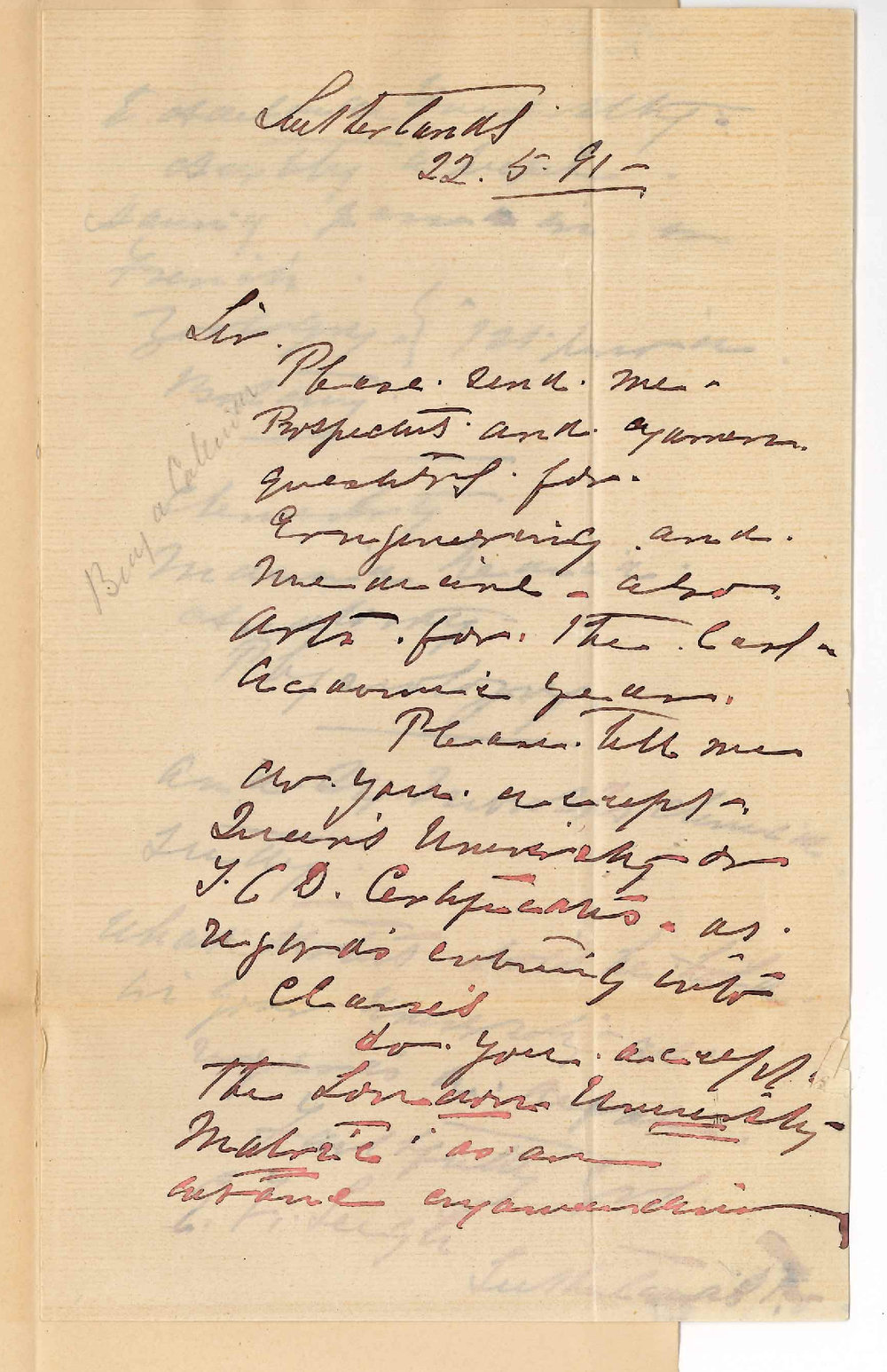 E F Leigh - Sutherlands - Admission ad eundem statum matric