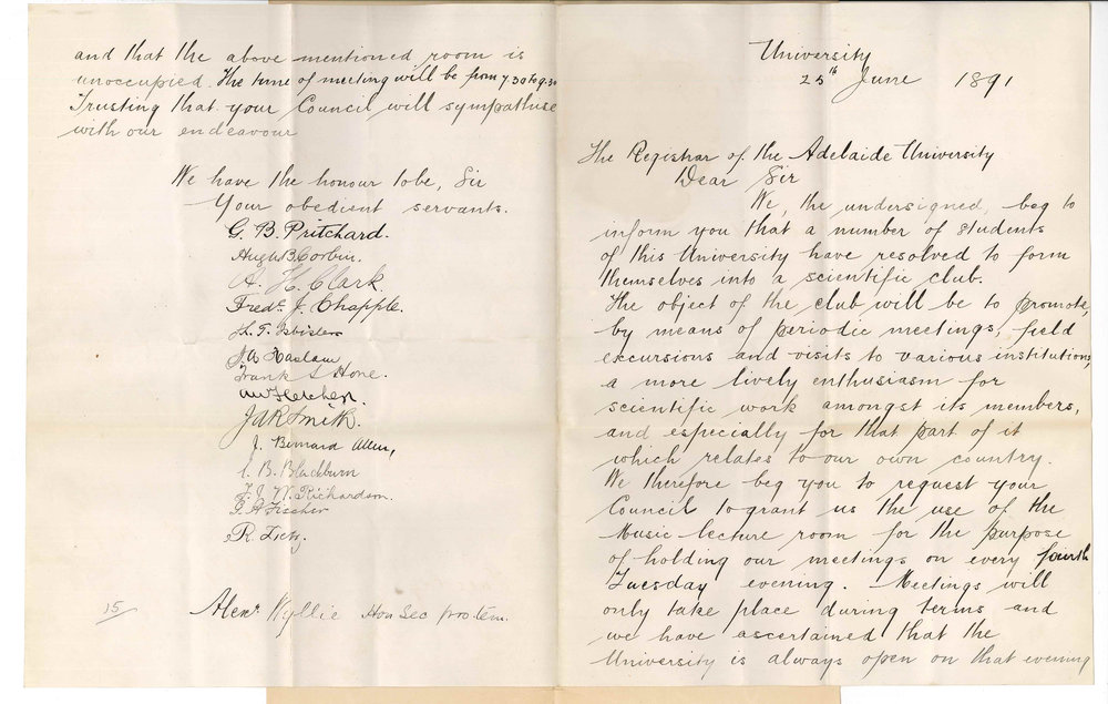 Students - The University - Asking for use of a room for a Scientific Society