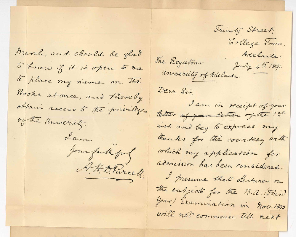 Augustus H D Purcell - College Town - Enters as an undergraduate