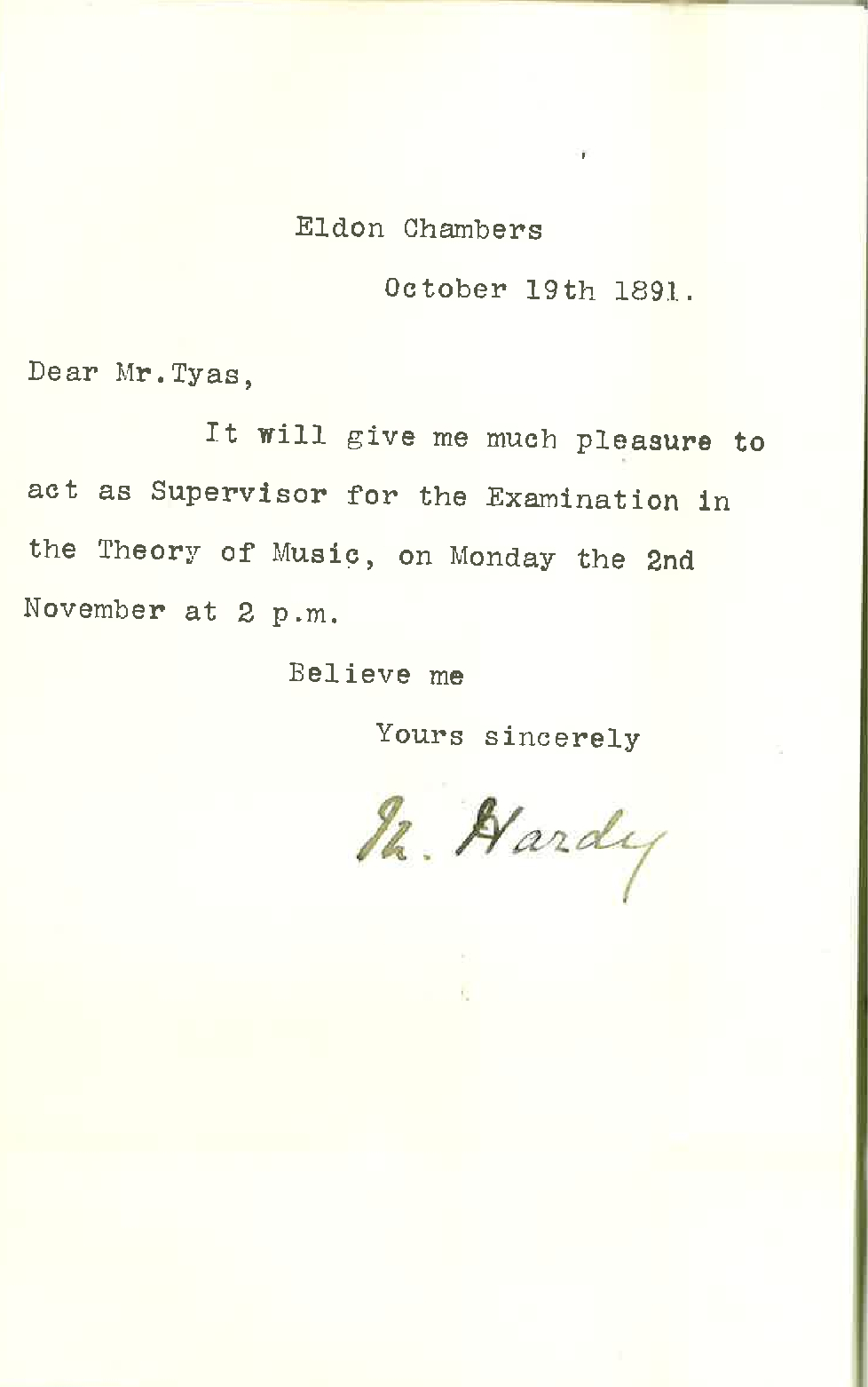 Miss Mabel Hardy - Adelaide - Will act as Supervisor for Music examinations