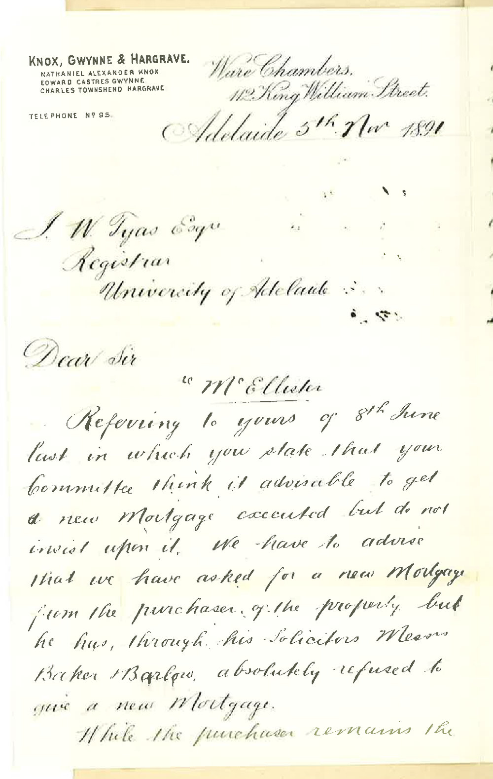 Knox Gwynne and Hargrave - Adelaide - McEllisters Mortgage