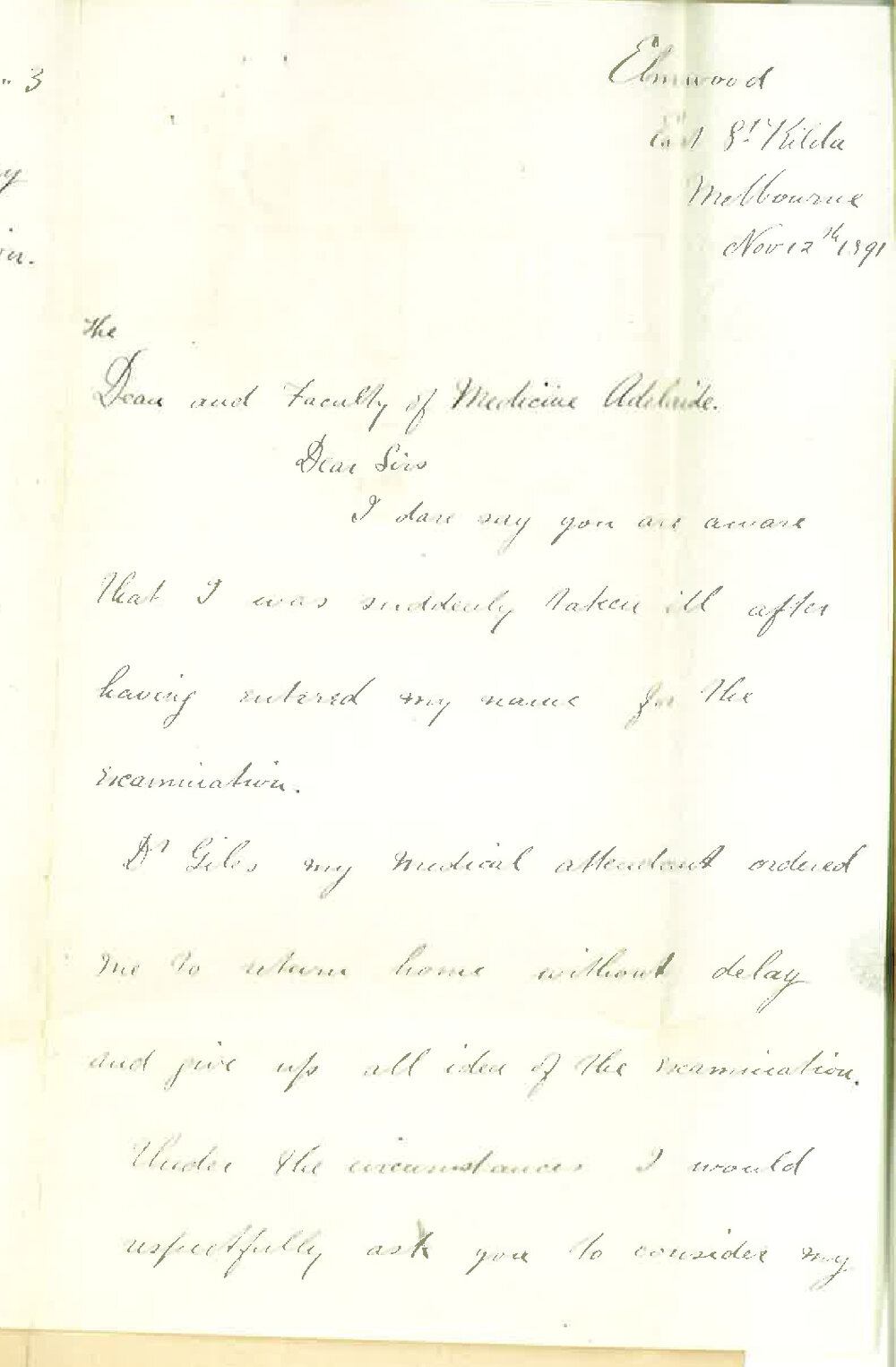 Austin H Embling  - Withdrawal from MB Examination