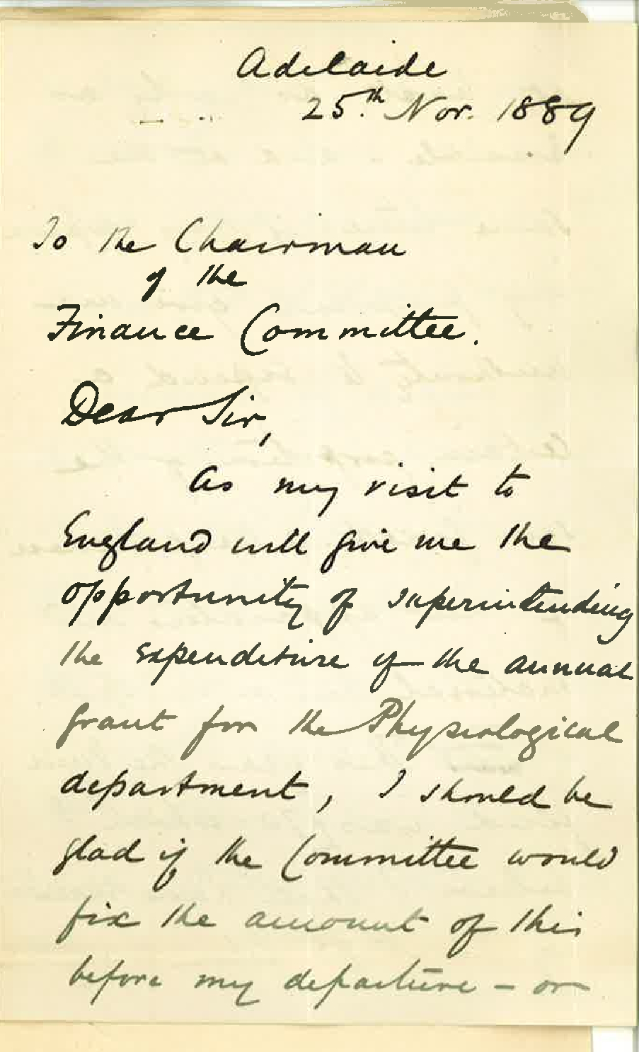 Dr Edward Charles Stirling - The University - Grant of &pound;50 for Apparatus