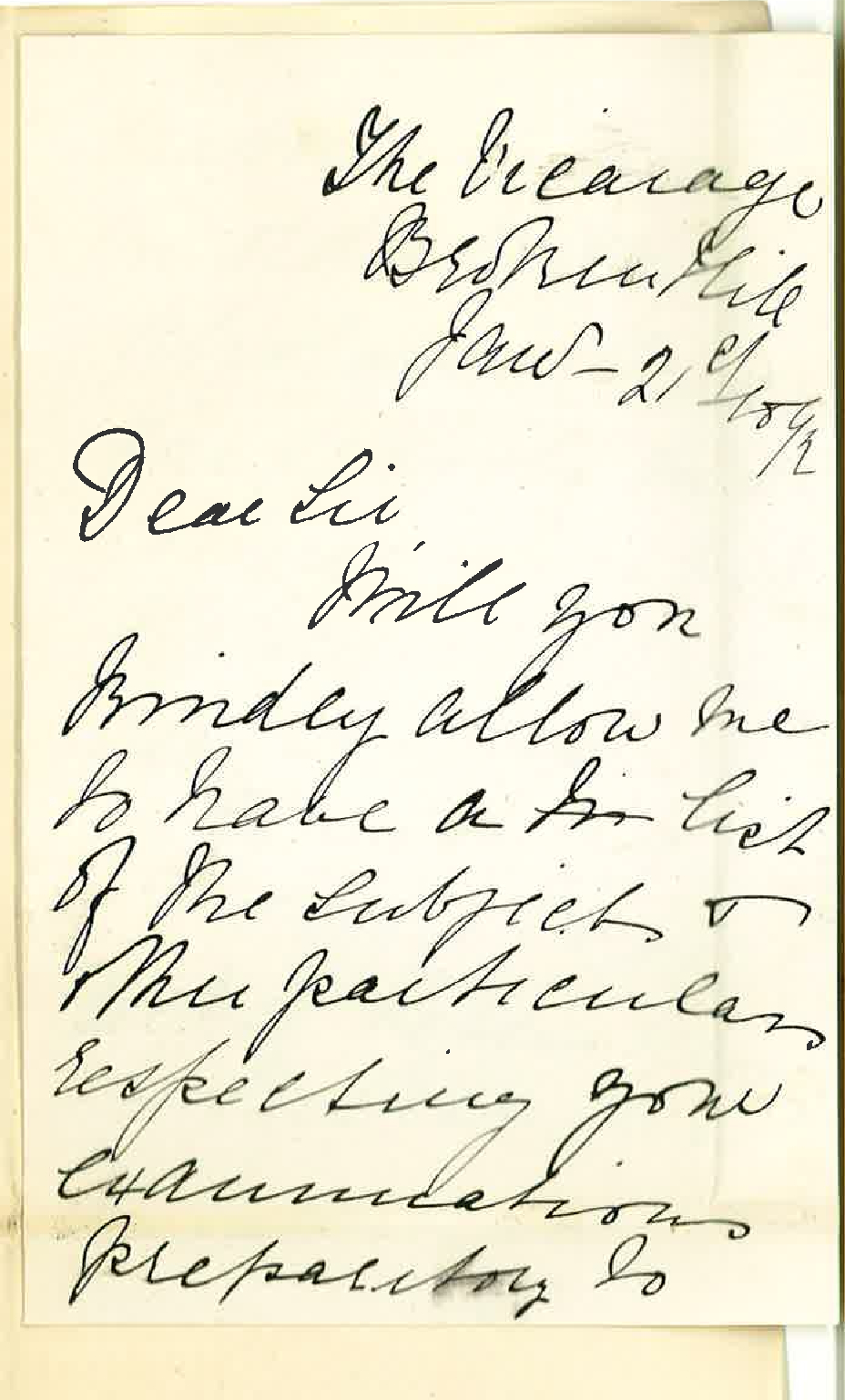 Miss L Roit - Secretary St Peters School - Broken Hill - Information Regarding Senior Public Examination