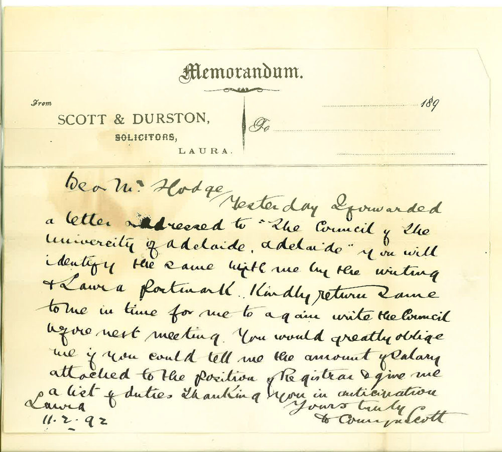 D C Scott - Laura - Asking for Forward Letter 73 be Returned