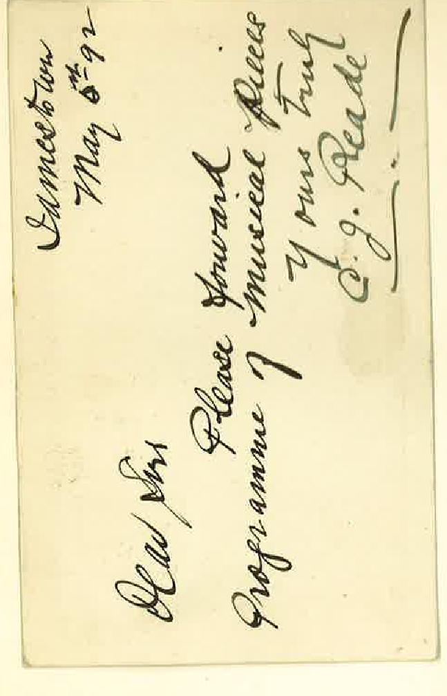 Charles J Reade - Jamestown - Regarding Pieces for Musical Exams