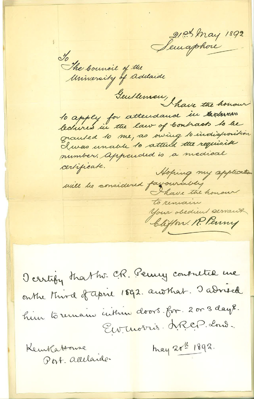 Clifton R Penny - Semaphore - Failing to Keep Term in Lectures