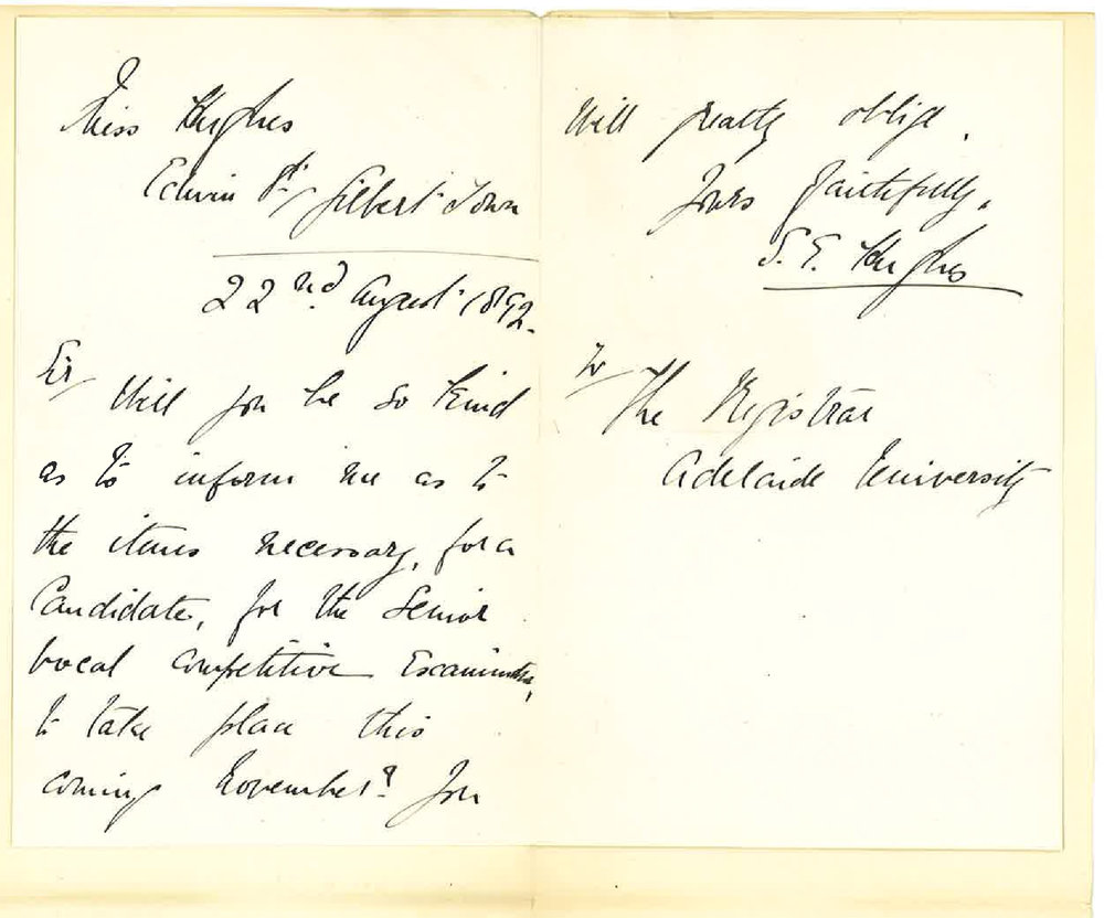 Miss S E Hughes - Edwin Street Gilbert Town - Information Senior Public
