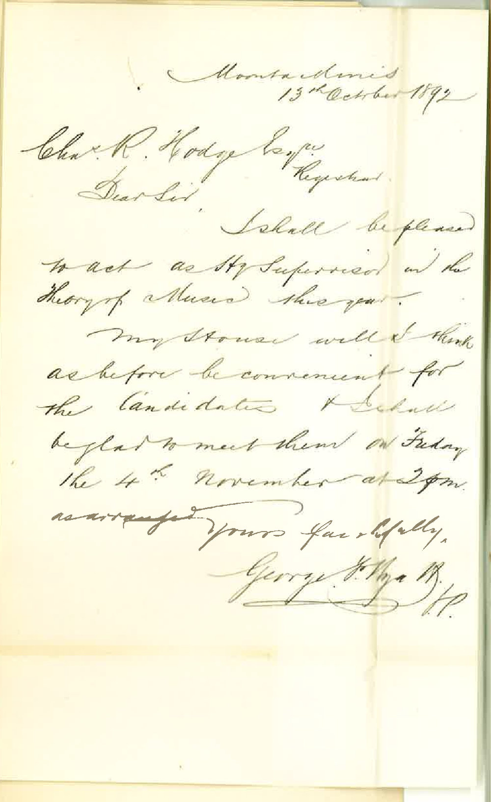 George Wyatt - Moonta Mines - Will Act as Supervisor