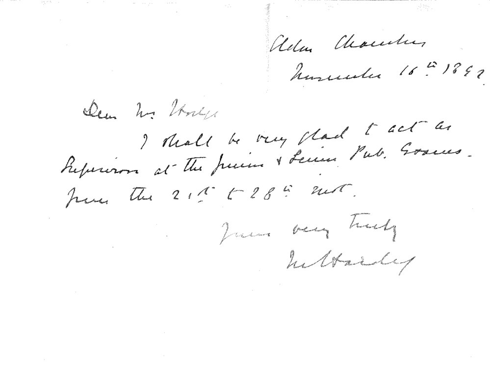 Miss Mabel Hardy - Eldon Chambers - King William Street Adelaide - Will Act as Supervisor