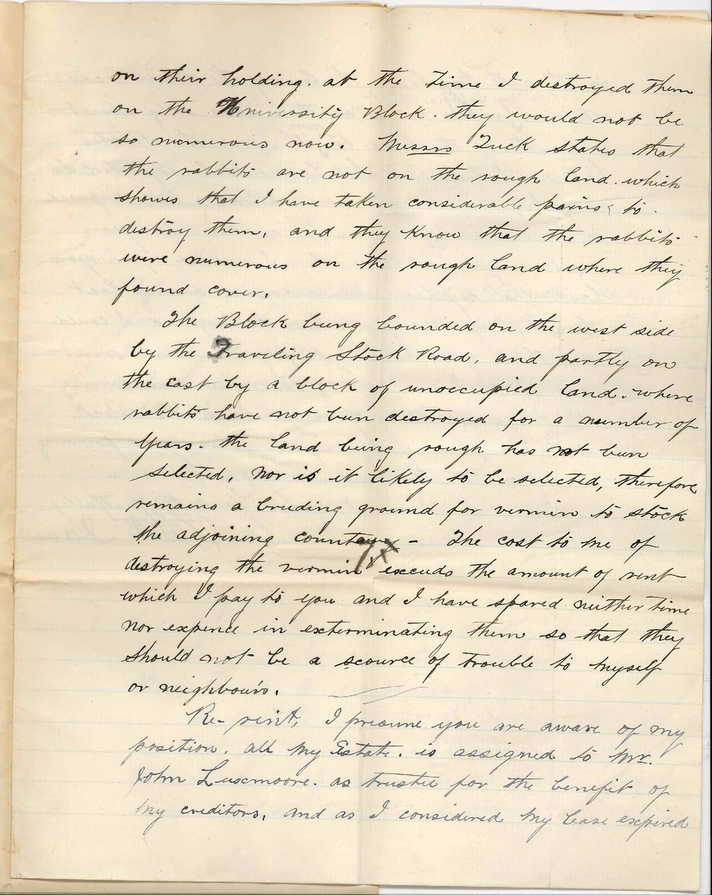 Mr Patrick Dowd - Whyte Yarcowie - Report Regarding Rabbits and Bathurst Burr