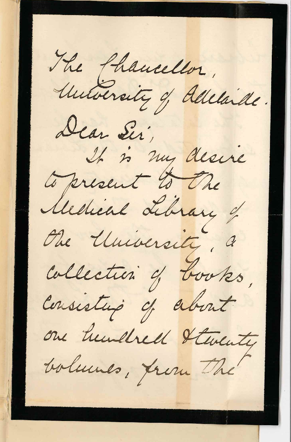 Mrs Eleanor Davies Thomas - Blackwood - Presentation of Medical Books to the Library