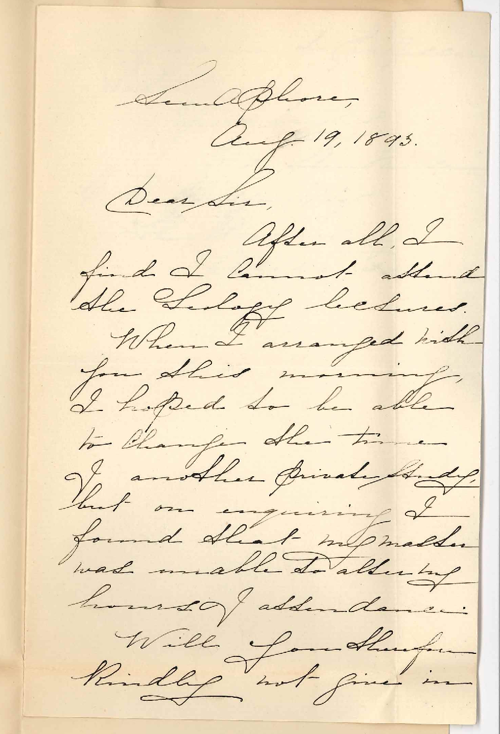 Rosa Stenhouse - Semaphore - Geology Lectures - Asking for Name Not to be Given to Professor Ralph Tate