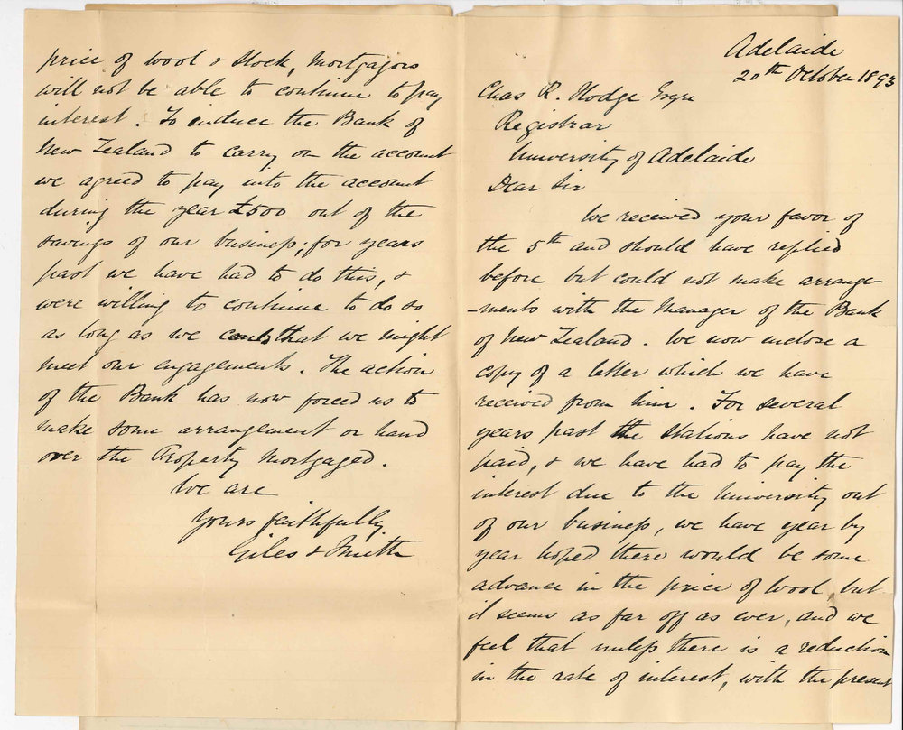 Giles and Smith - Waymouth Street Adelaide - Regarding Payment of Interest