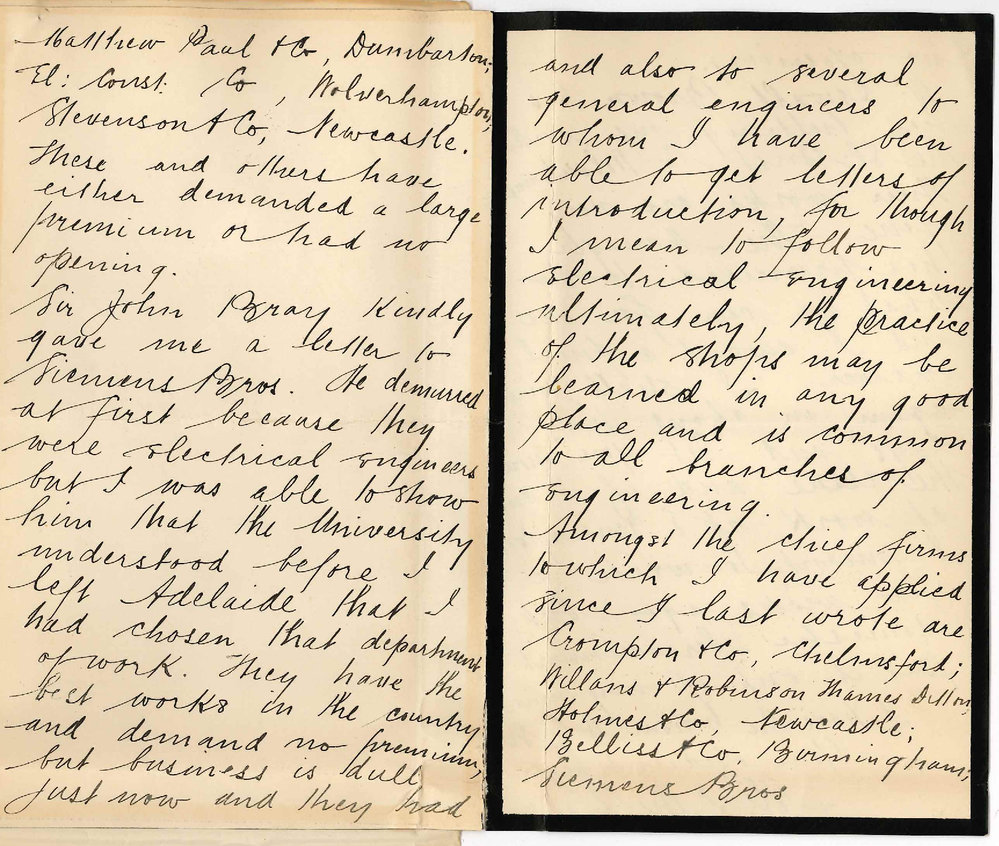Alexander Wyllie - London NW - Information as to Progress etc