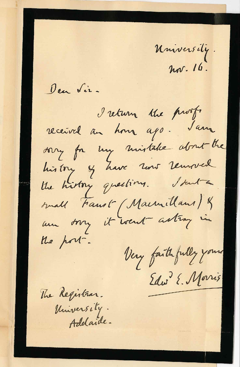 Professor Edward E Morris - The University of Melbourne - Forwards Proofs Copy Faust