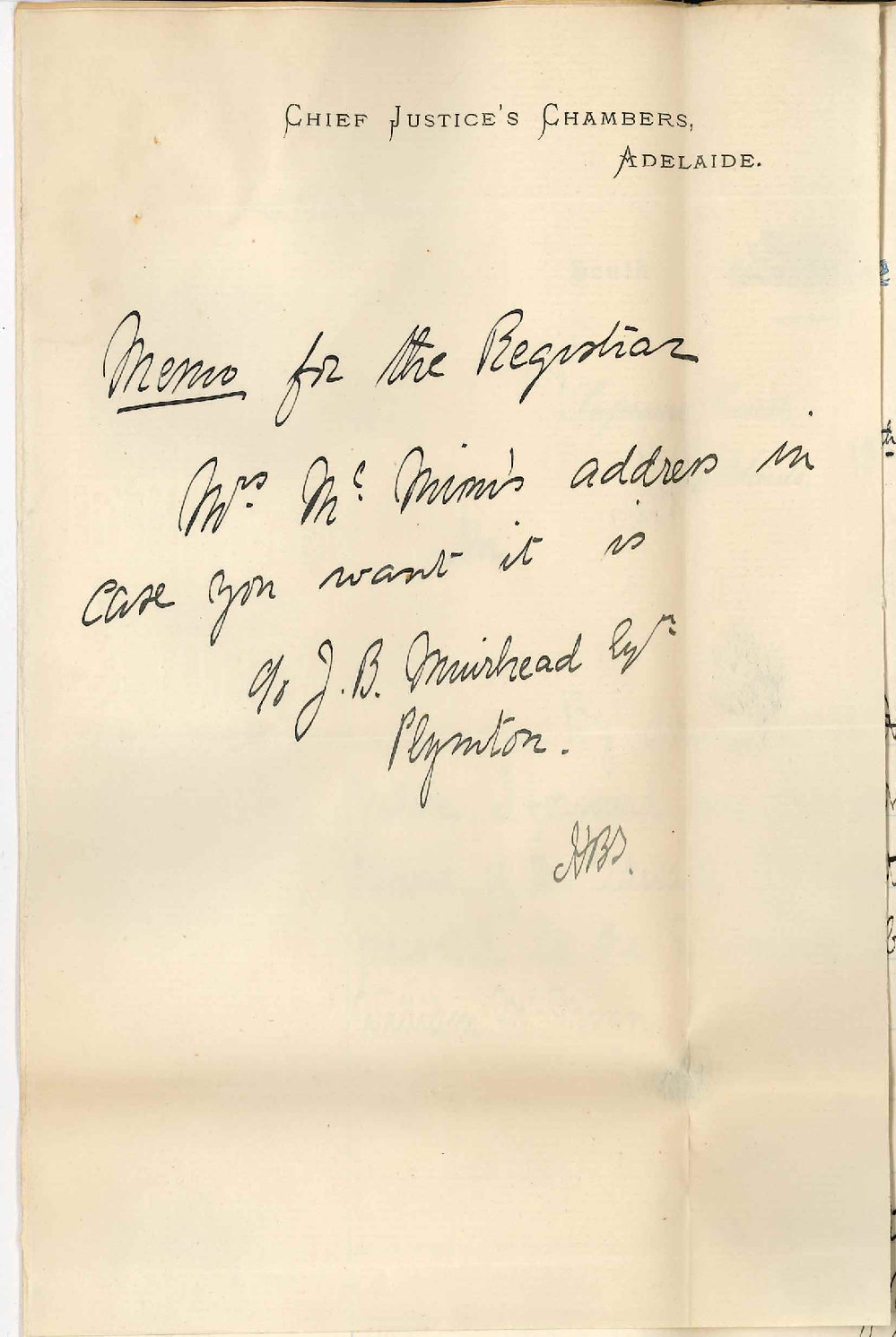 Harry B Taylor - Chief Justices Associate - Supreme Court - Victoria Square Adelaide - Forwards Pen and Ink Sketches of the University by the Late Architect