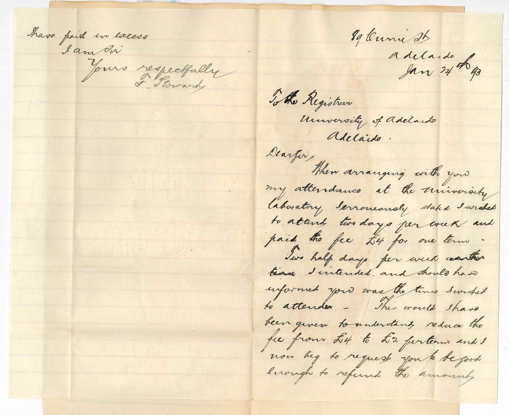Frederick Stoward - 89 Currie Street City - Wishes refund of fees paid in excess