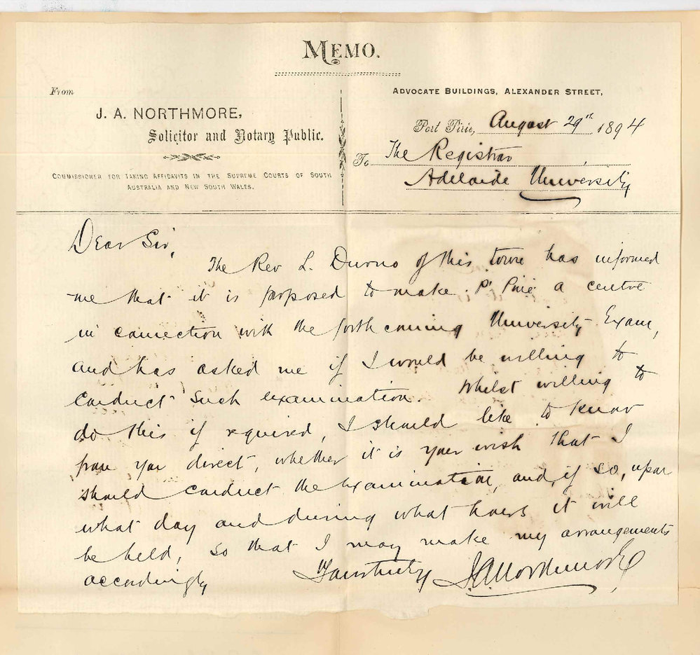 JA Northmore - Port Pirie - Will act as Supervisor local Preliminary Examination