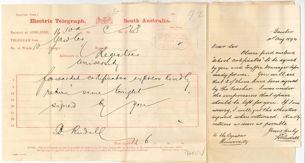 H Rudall - Gawler - Forwards Railway Passes