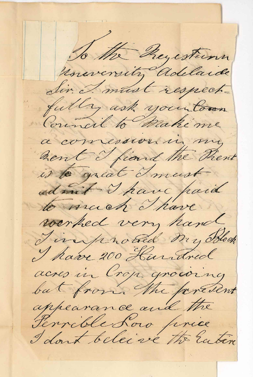 EH Laubsch - Terowie - Requests reduction in Rent