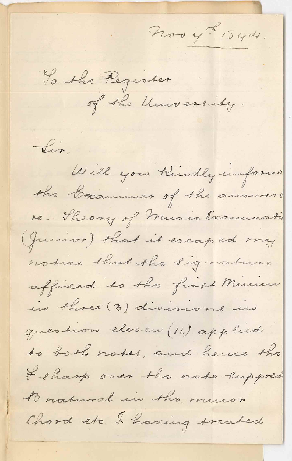 Miss Mary Hadassah Rowett - Concerning Answers to Junior Theory Music Paper Number 106