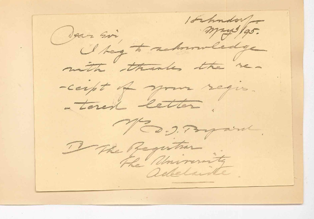 Douglas John Byard - Hahndorf - Received returned testimonials